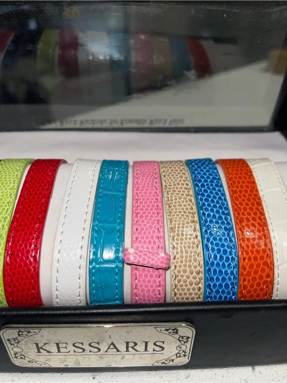 Kessaris Women’s Multicolor Leather Watch Strap Set